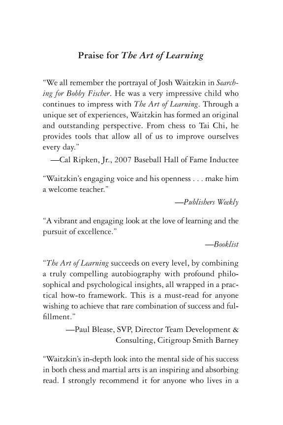 The Art of Learning by Josh Waitzkin